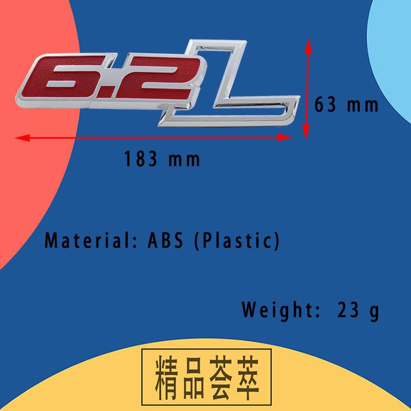 Титановый Черный 6.2 6.2L для Эмблема Наклейка Шильдик Наклейка на ПЕРЕДНЕЕ КРЫЛО
