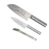 Merpere Cat Santoku and Petty Knife Pair Set (Includes Handy Knife Sharpener with Cat Design)