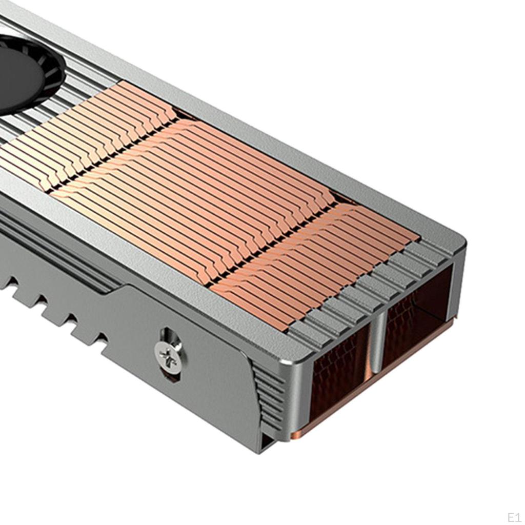 Радиатор SSD M.2-8 Профессиональный прочный с двойной термопрокладкой и тихим вентилятором Быстрое охлаждение для ПК
