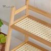 Деревянный стеллаж для хранения вещей, гладкие края, без заусенцев, двухслойная конструкция, прочная треугольная структура, настольный органайзер, демонстрационная стойка