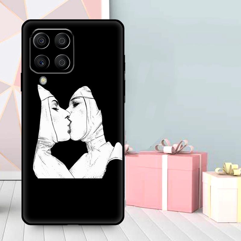 Чехол-поцелуй сестры-монахини для Samsung Galaxy M06 M11 M31 M14 M34 M54 M12 M32 M52 M15 M13 M16 M36 M56 M53 M35 M55