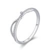Tancise Classic 925 Sterling Silver  Zircon Ring Ladies Jewelry Wedding Promise Party Gift