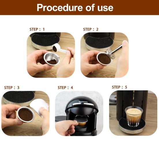 1 комплект, 40/80/150/230 мл, капсула для кофе, пищевая многоразовая капсула для кофе для Nespresso Vertuo