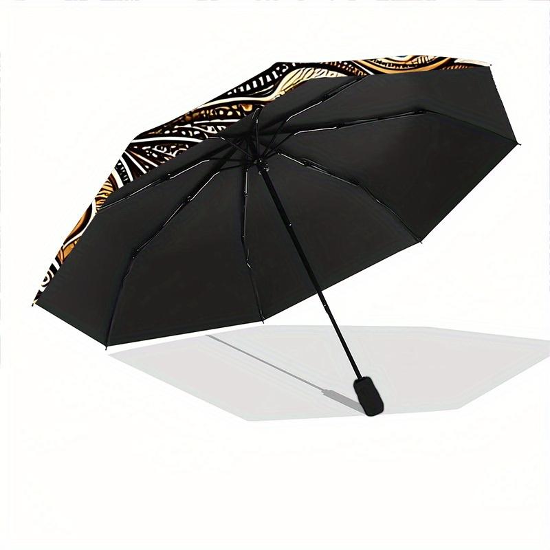 1pc Peacock Pattern Automatic Open, Sturdy Iron Frame, Compact Folding Design, All-Season Portable Umbrella for Women & Men yy250801078