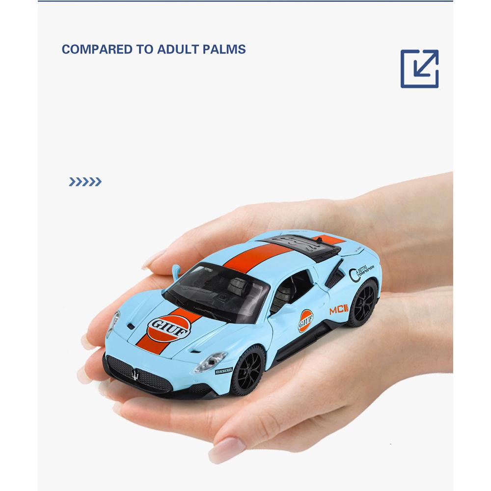 Модель игрушечного автомобиля в масштабе 1/32 MC20 911 Gulf, литая игрушка из сплава, звук и свет, коллекционная вещь, детский подарок на день рождения