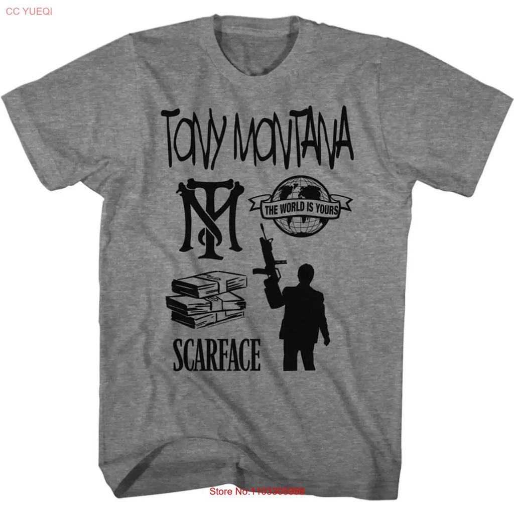 Scarface Tony Montana And Friends Graphite Heather Adult T Shirt Vintage Breathable Top For Everyday Wear Stylish