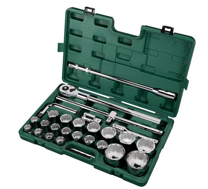 SATA Tools Набор из 15/26 предметов: трещоточный ключ и головки 19 мм, 12-гранные 09015/09016