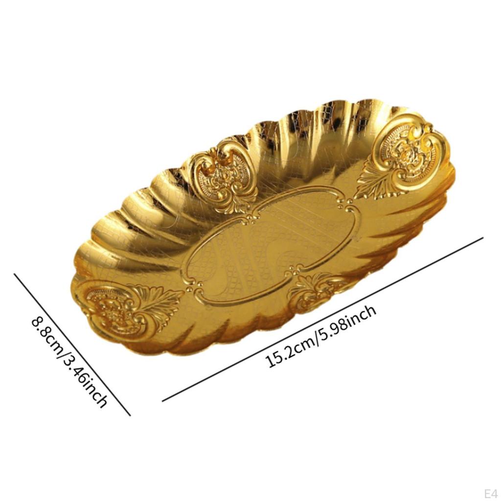 Контейнер для конфет и орехов, стильный креативный декоративный металлический поднос для сервировки, овальный