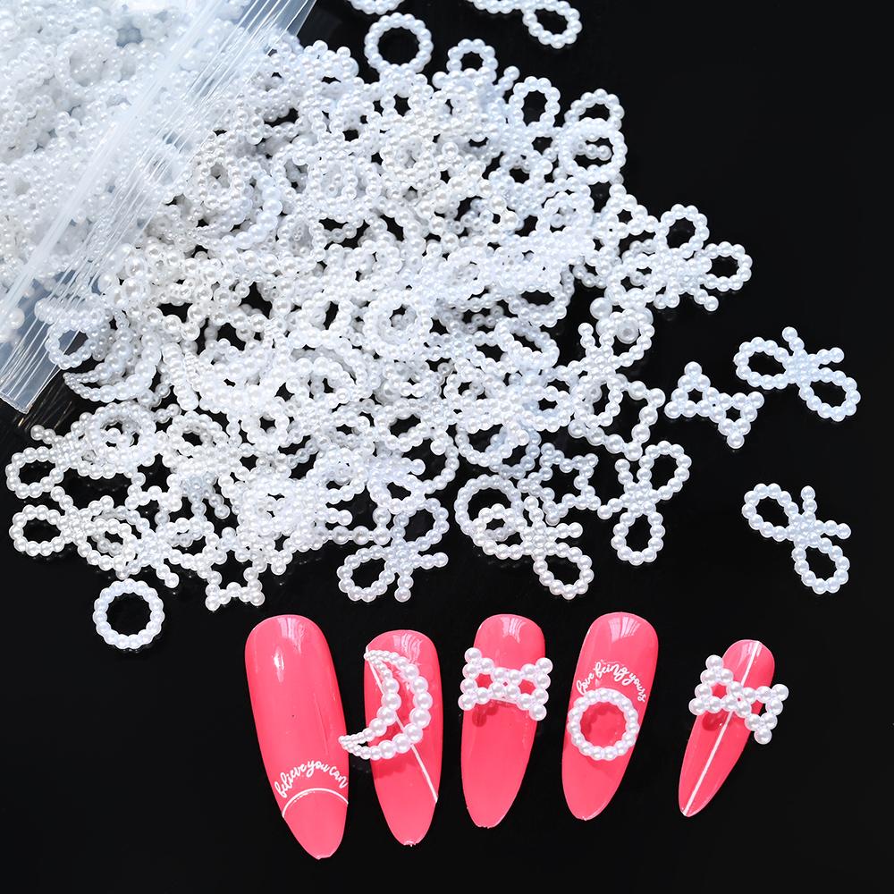 50 г/пакет, разноцветные перламутровые украшения для ногтей, полые сердечки, звездочки, аксессуары для маникюра своими руками