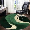 1pc Wave Flow Office Round Area Rug, Indoor Mat Suitable For Office, Under Office Chairs Bedroom Living Room Home Decor, Room Deco