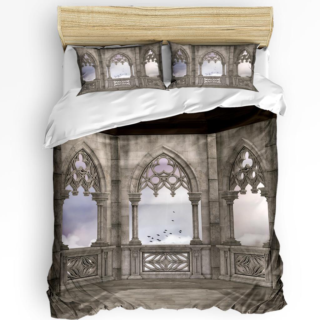 Средневековый Постельный Комплект Для Спальни Кровать Дом Старый Шотландский Замок Винтажный Стиль Европейский Мидл Пододеяльник Покрывало Наволочка