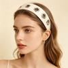 Grommet Hollowed Out Eyelets Headband Metal Ring Punk Headwrap Wide Head Band  Casual Wear