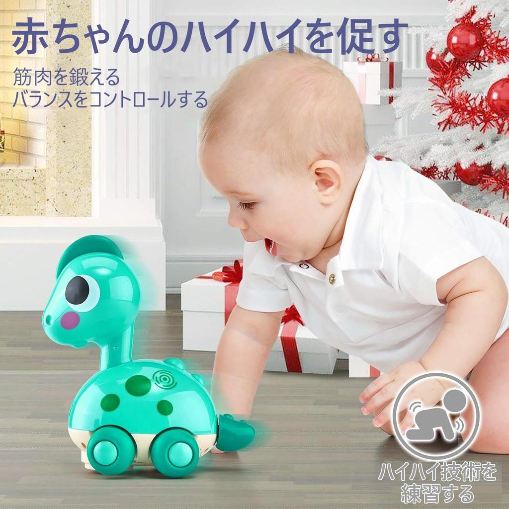 MFDXWCV Baby Moving Educational Toy for Birthday Gift for Baby Toddler Toy for Boys and Popular Dinosaur Toy with Music and Automatically Avoids