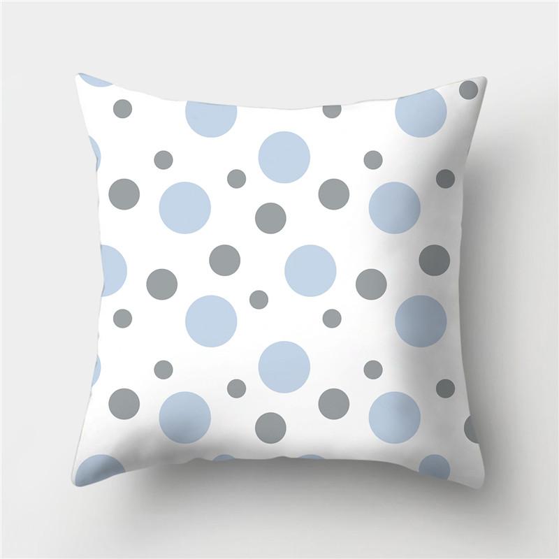 Grey Blue Pillowcase Geometric Cushion Cover Peach Skin Cushion Sofa Cushion Cushion Pillowcase Home Decor Pillowcase