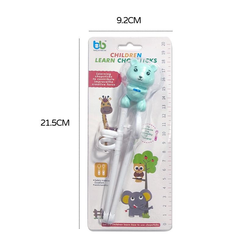 Детский мультяшный обучающий набор палочек для еды и столовых приборов: Ложка, вилка и палочки для еды из нержавеющей стали 304 для младенцев и мам.