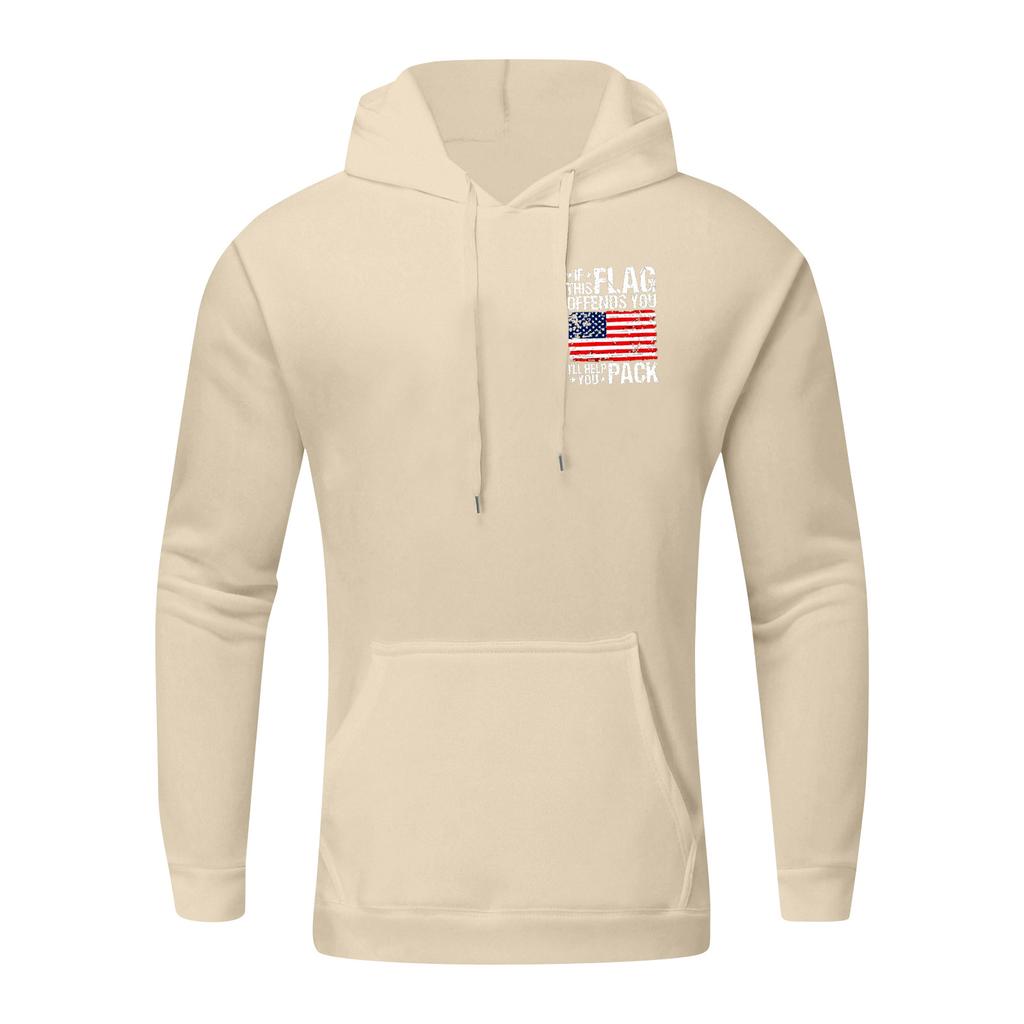 Men's Loose Printed Hooded Sweatshirt Men's Casual Fashion Sports Sweatshirt