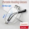 Anti Blue Light Folding Presbyopic Glasses Men'S Metal Frame Portable Reading Eyeglasses Men Luxury Brand Eyewear With Box