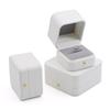 White Jewelry Packaging Box PU Leather Necklace Collection Box Delicate Ring Case  Wedding