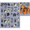 Halloween Nail Accessories Pumpkin Art Stickers, Spider Web Plants Leaves Manicure Decals Decor Decals, Self-Adhesive Stickers for Women and Girls