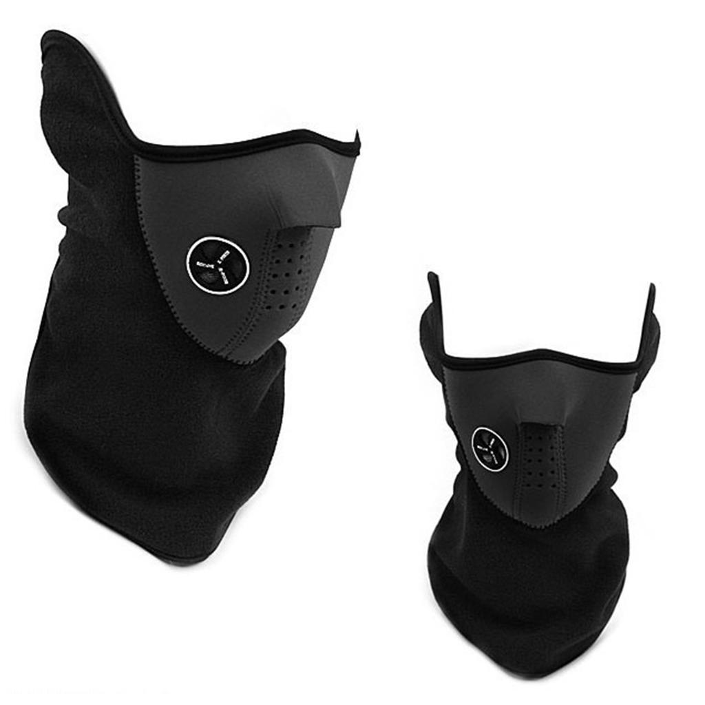 Warm Fleece Half Face Cover Cycling Face Protector Cover with Filter Cold Weather Face Protection Windproof Neck Warmer for Motorcycle Bike Cycling