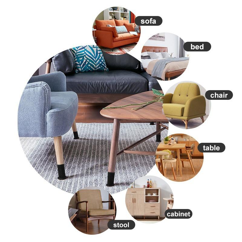 4 шт. вязаные носки для ног стула, мебельные ножки стола, защитные накладки на пол, защитные накладки на пол