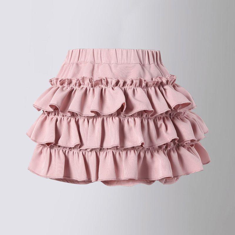 Детская юбка-торт, пышная юбка для девочек, танцевальная юбка, весенне-летняя плиссированная юбка в студенческом стиле