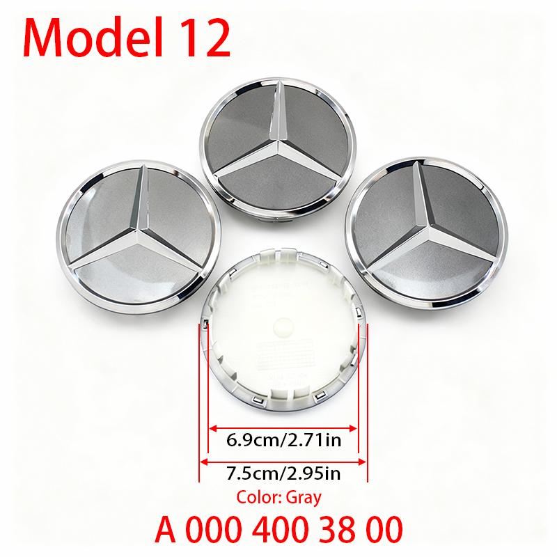 4Pcs 75mm Car Badge Wheel Center Cap For Mercedes Benz W176 W177 W204 W205 W212 W213 W206 X156 X253 W166 Hub Covers Accessories