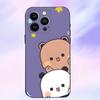 Cute B-BuBu D-DuDu Phone Case For iPhone 16,15,14,13,12,11 Plus,Pro Max,XS,X,XR,SE,Mini,8,7,Soft Silicone Black Cover