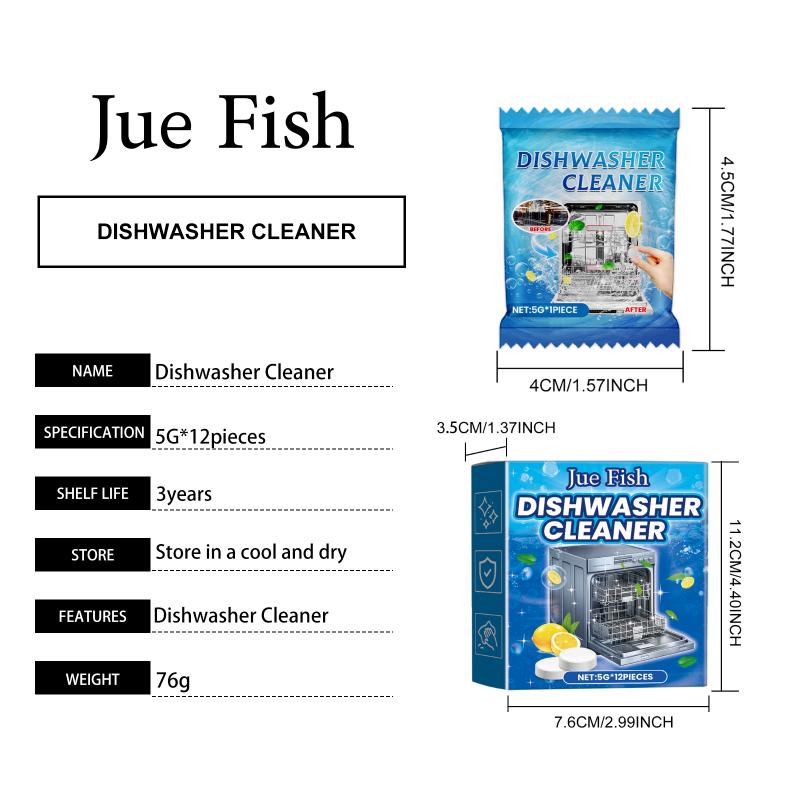 Dishwasher Cleaner Tablets Effective Oil Stain Limescale Remover for Home Kitchen Odor Control