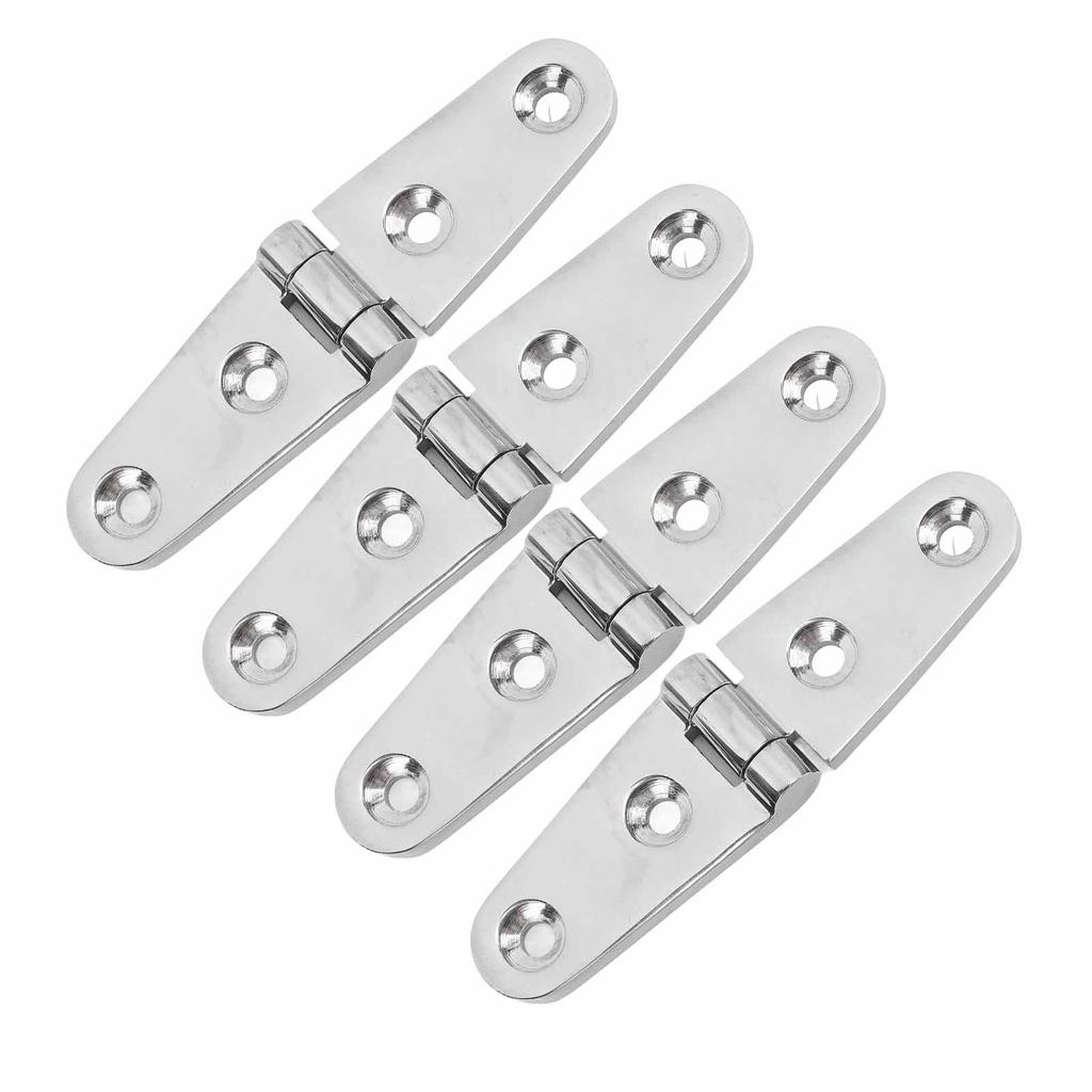 4Pcs Boat Hatch Hinge 316 Stainless Steel Rust Proof Sturdy Marine Hatch Hinge for Yacht 103 X 27mm   4.1 X 1.1in