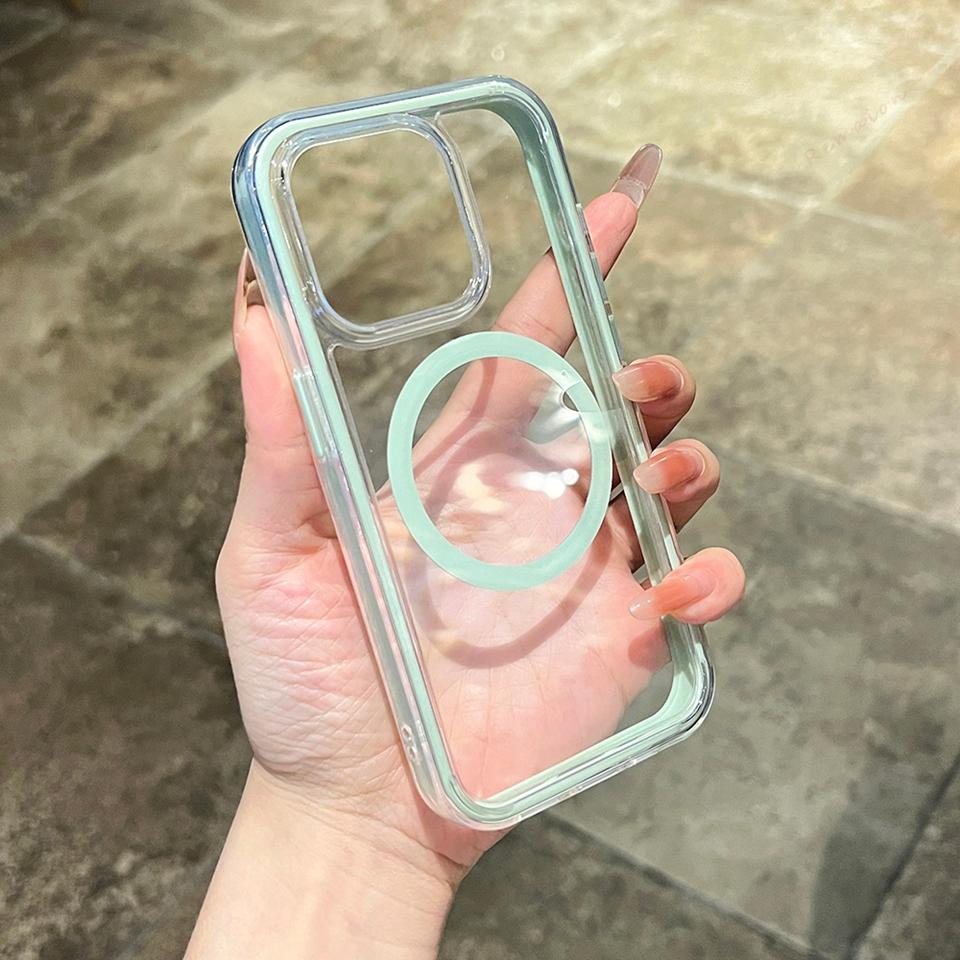 Clear Magnetic Silicone Phone Case For For Iphone 1 14 13 12 11 16 Pro Max 16Pro 14 1 16 Plus Protector Shockproof Cover