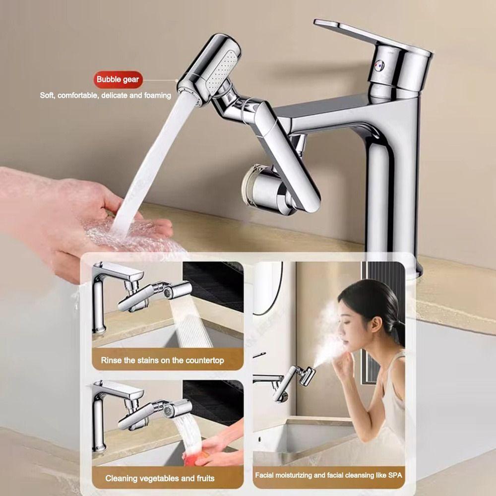 4 Modes Kitchen Faucet 1440° Rotate Faucet Extender Universal Rotatable Faucet Sprayer Kitchen
