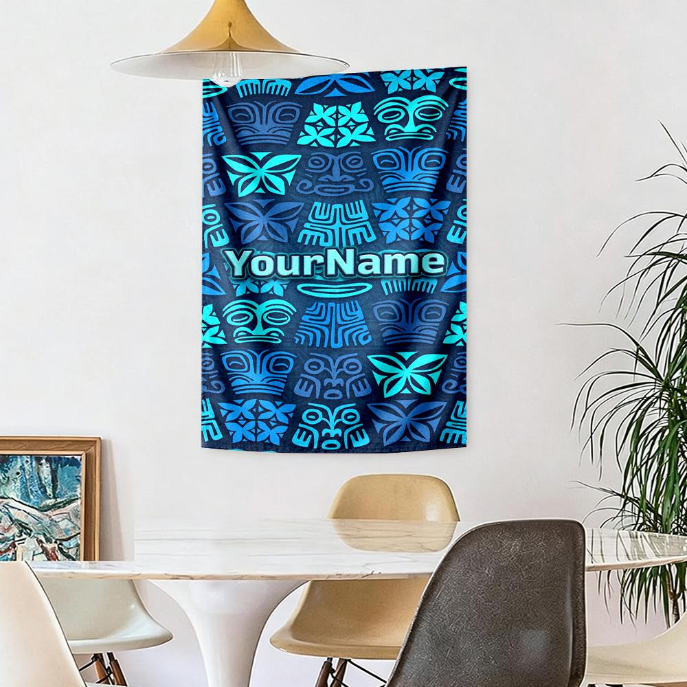 Ethnic Tribal Patterns Custom Your Name Wall Decor Tapestry Art For Pet Memorial Birthdaywedding Party Backdrop Family Gift