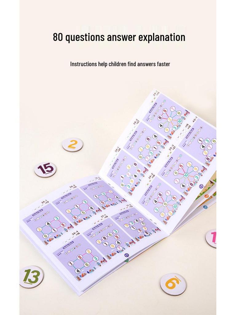 Математическая логическая головоломка: Монтессори Пособие для обучения сложению и вычитанию