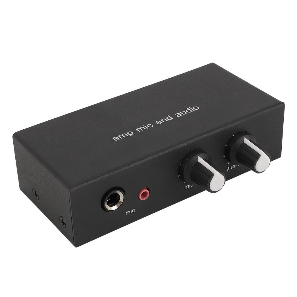 Стерео предусилитель звука, алюминиевый, 3 выходных порта, 6,5-мм динамический микрофон, 3,5-мм конденсаторный микрофон