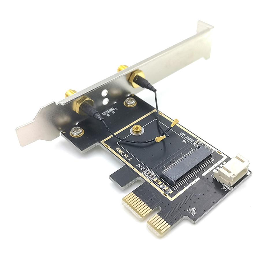 1× Плата M.2/NGFF на PCI-E PCI-EX16 WiFi Bluetooth Адаптер для ПК для Intel AX200 Новый
