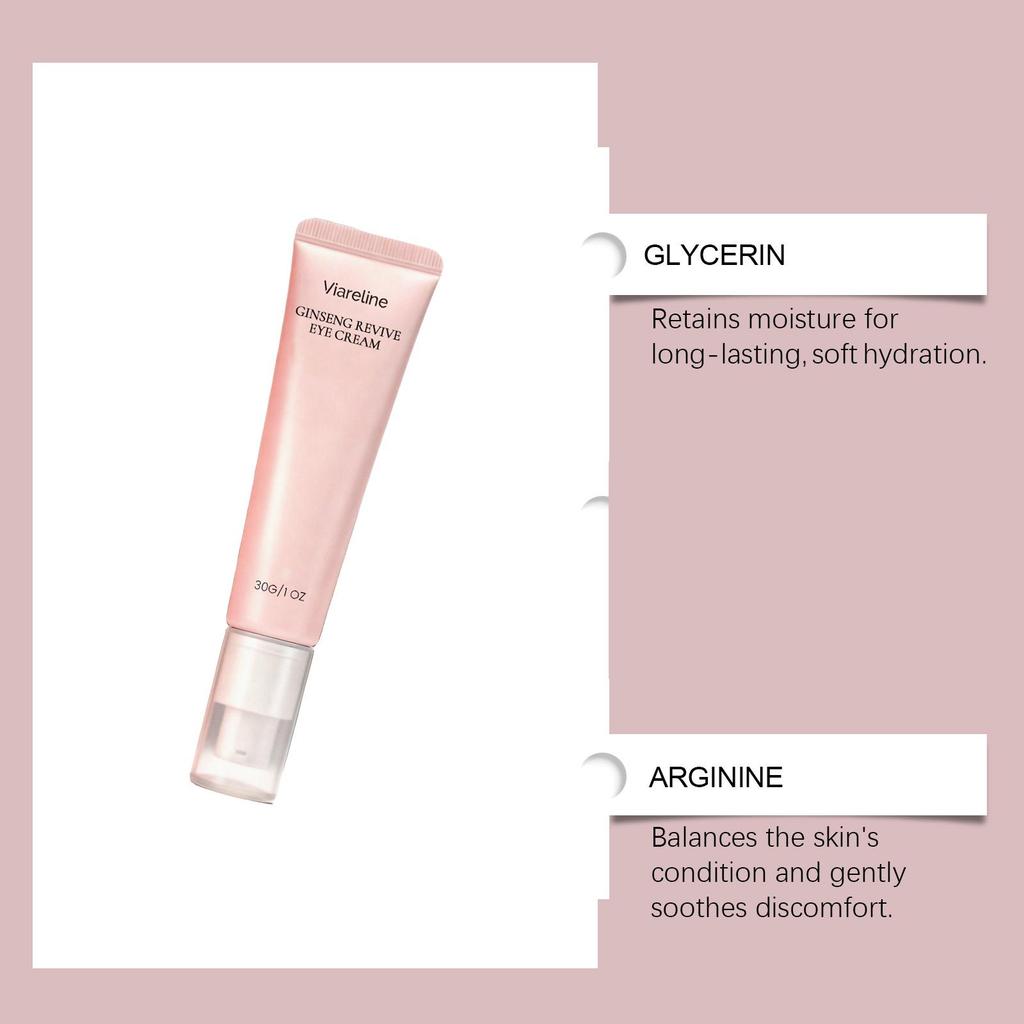 Viareline softening Eye Care Cream gently moisturizes the skin around the eyes, a daily basic eye care product 30g