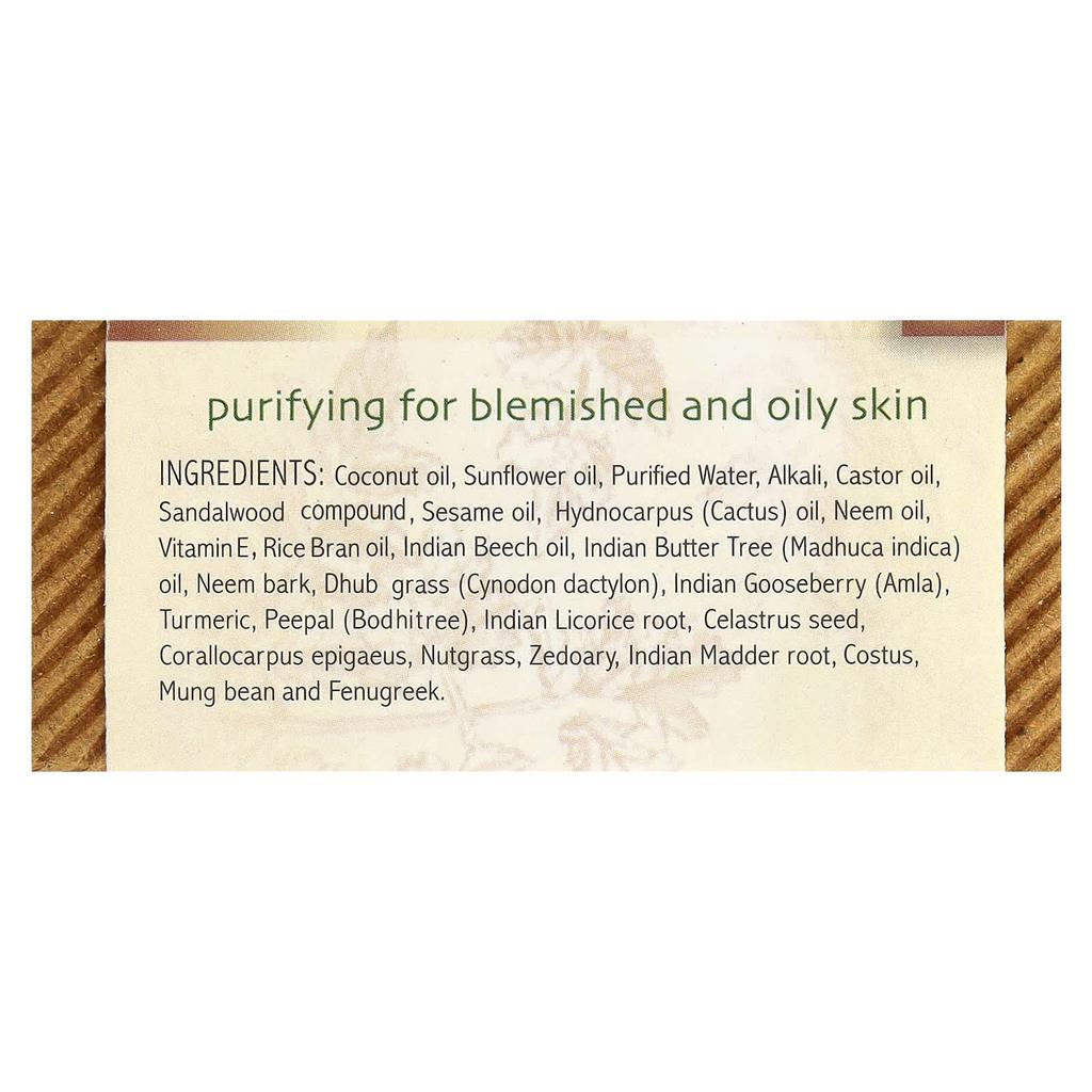 Ayurvedic Soap with Neem, Sandal-Turmeric, 78G(2.75Oz)