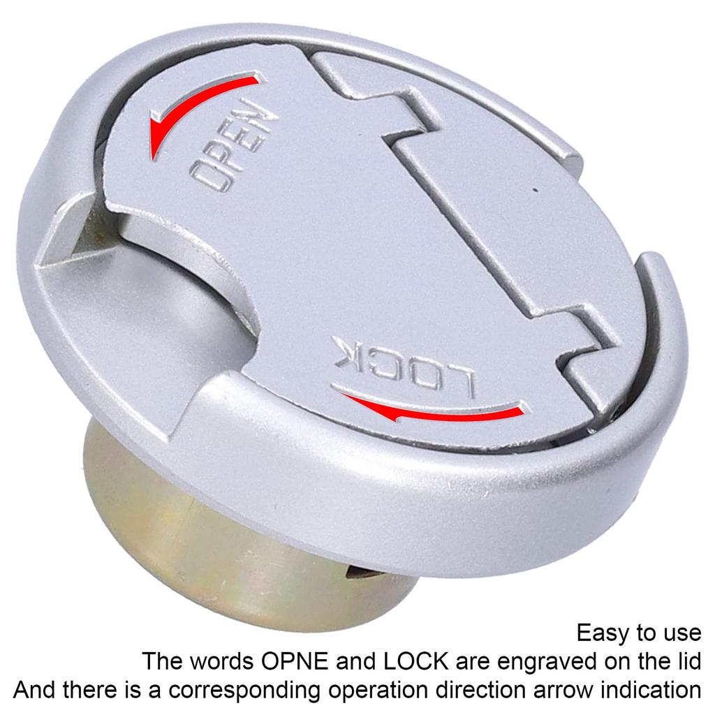 Крышка бензобака, Qiilu Крышка бензобака с ключом Замок Детали из нержавеющей стали Нержавеющая сталь