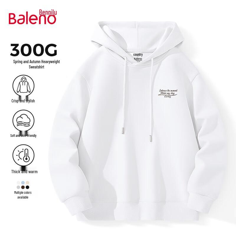Baleno Men's Letter Print Hooded Sweatshirt