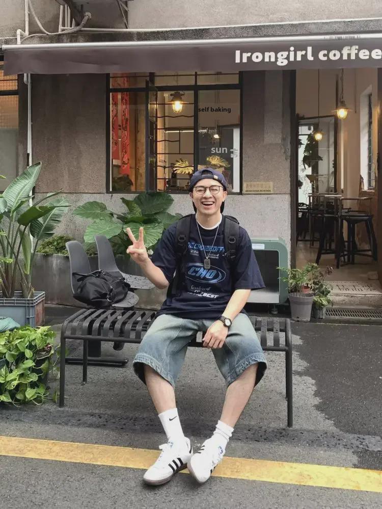 Унисекс ретро джинсовые шорты с эффектом потертости: Свободные, повседневные, прямые, широкие укороченные брюки