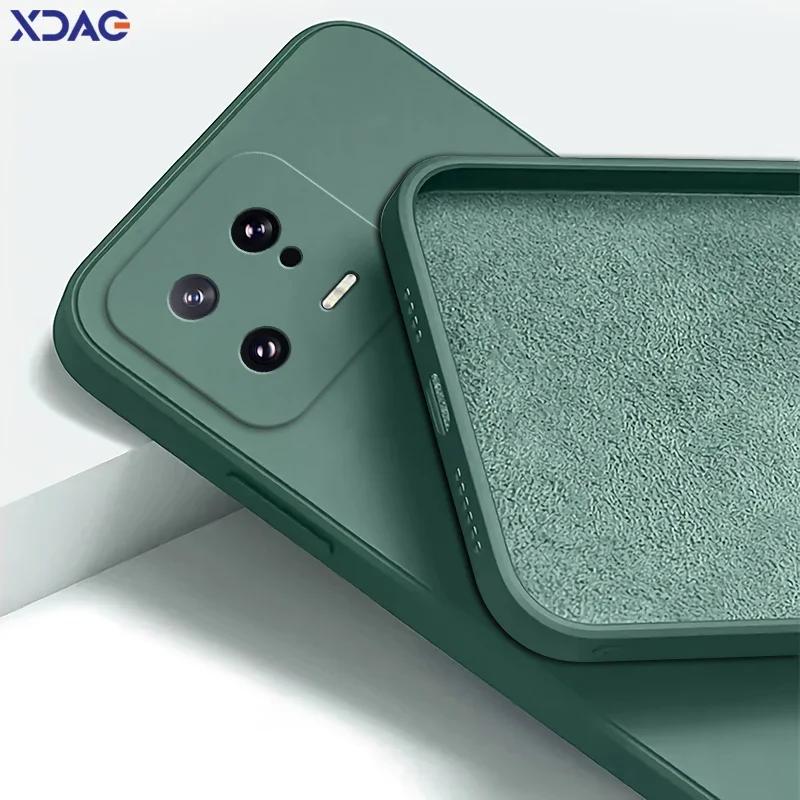 Square Liquid Silicone Phone Case for Xiaomi 13 13T Pro Ultra Lite 360 Protective Soft Back Cover Mi 13Pro 13Lite Shockproof Bag