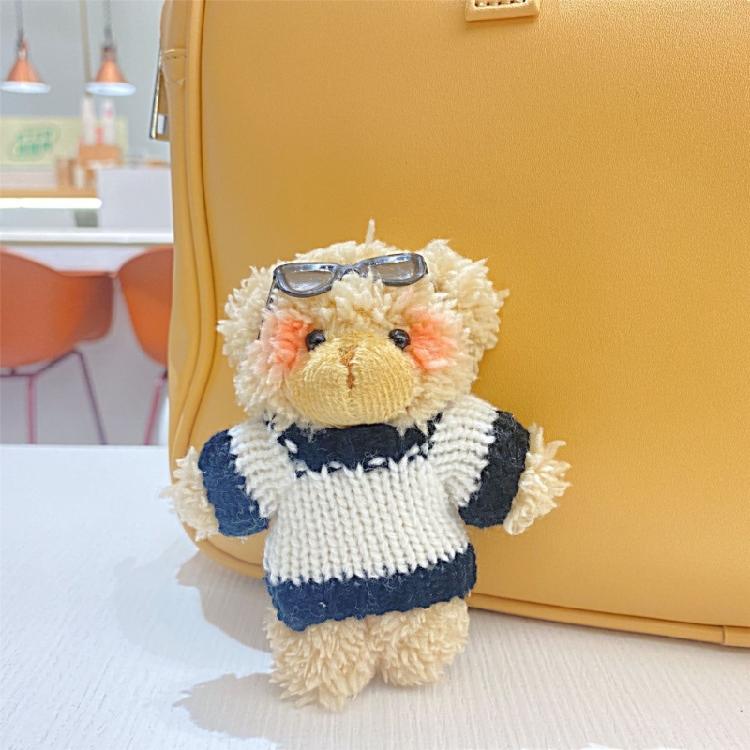 Plush Bear Shape Keychains Pendant Bag Pendant Cute Backpack Pendant Plush Dolls