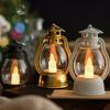 LED Candle Retro Style Hanging Hook Design Glare Free Energy-saving Wide Application Decorative Plastic Romantic Mini Desktop LED Lantern Party