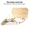 Wooden Tea Lamp Card Holder Table Decor Picture Display Stand Fine Craftsmanship