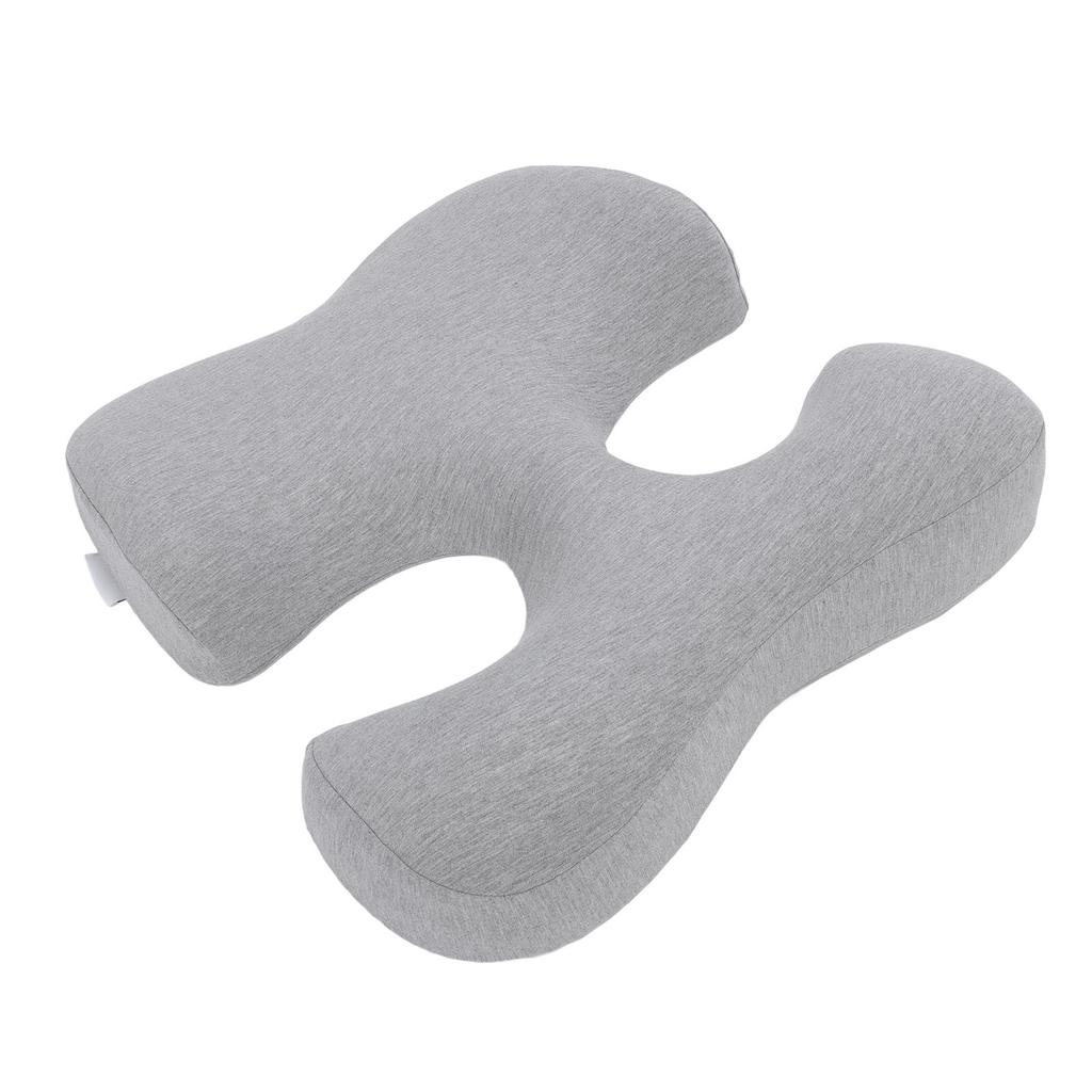 Face Down Chest Pillow Ergonomic Memory Foam Bust Support Cushion for Beauty Salon and Home Sleeping Light Gray