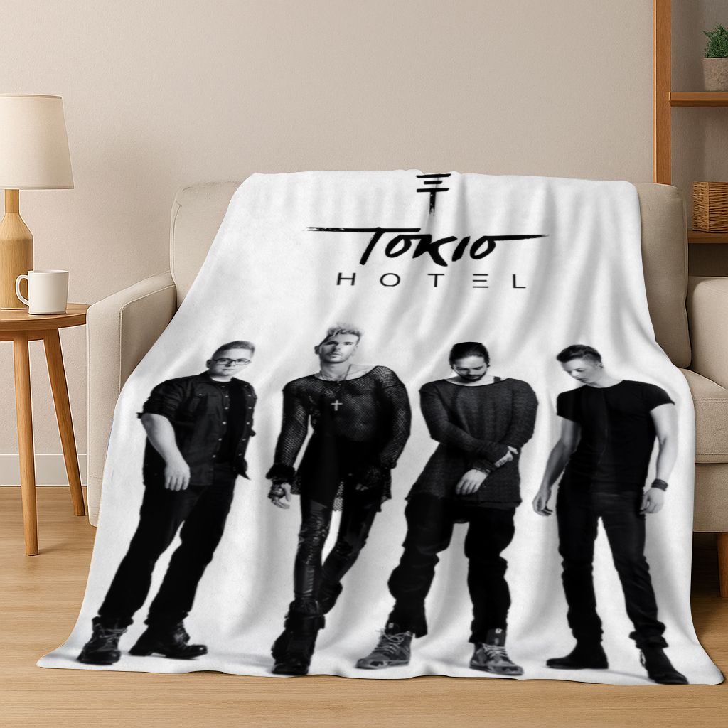 Модное Арт Фланелевое Одеяло Tokio Hotel Билл Том Каулитц, Уютное Мягкое Пледное Одеяло для Дома Спальни Кровати Дивана, Подарок