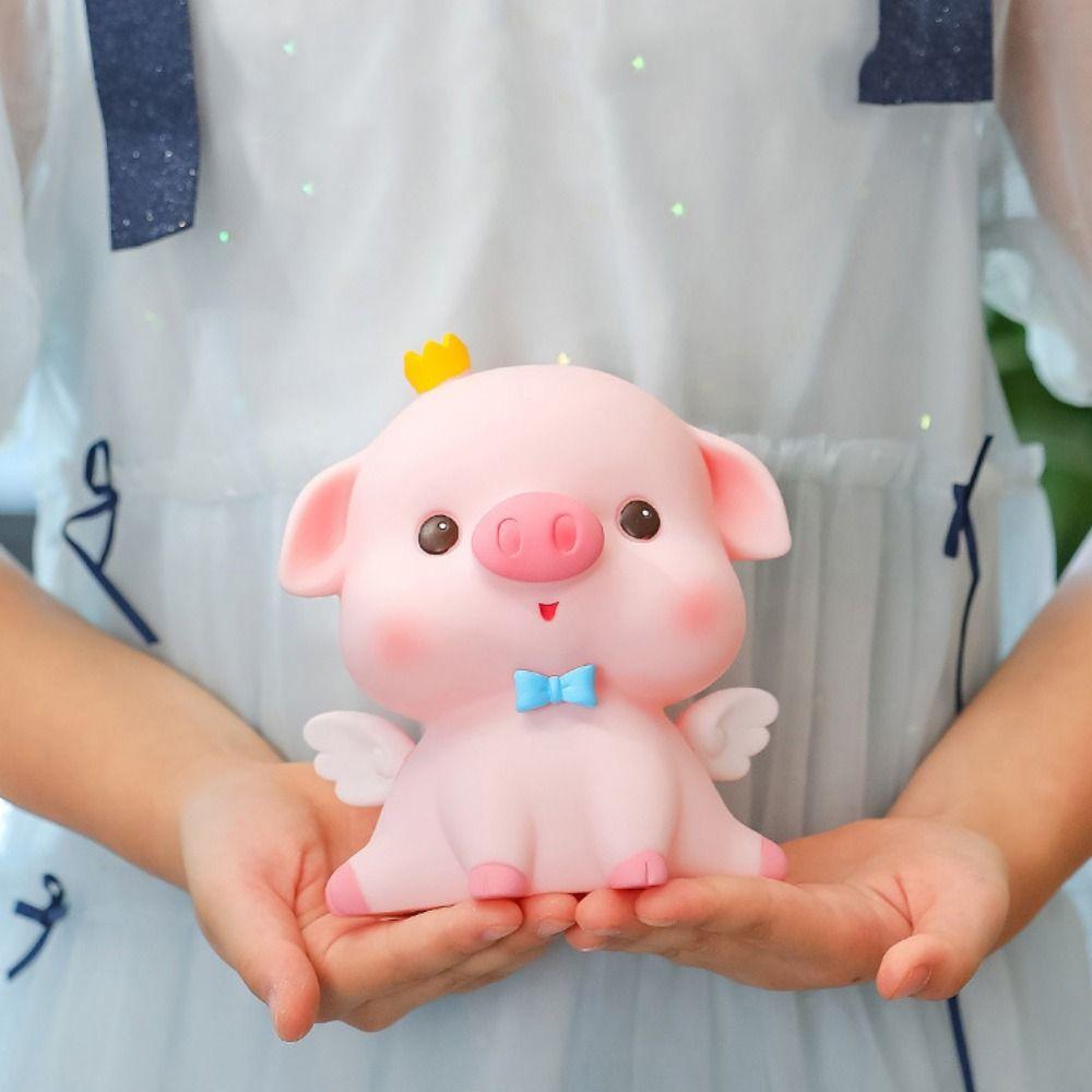 Pig Savings Jar Vinyl Money Boxes Piggy Bank Model Safe Deposit Box  Children/Kids