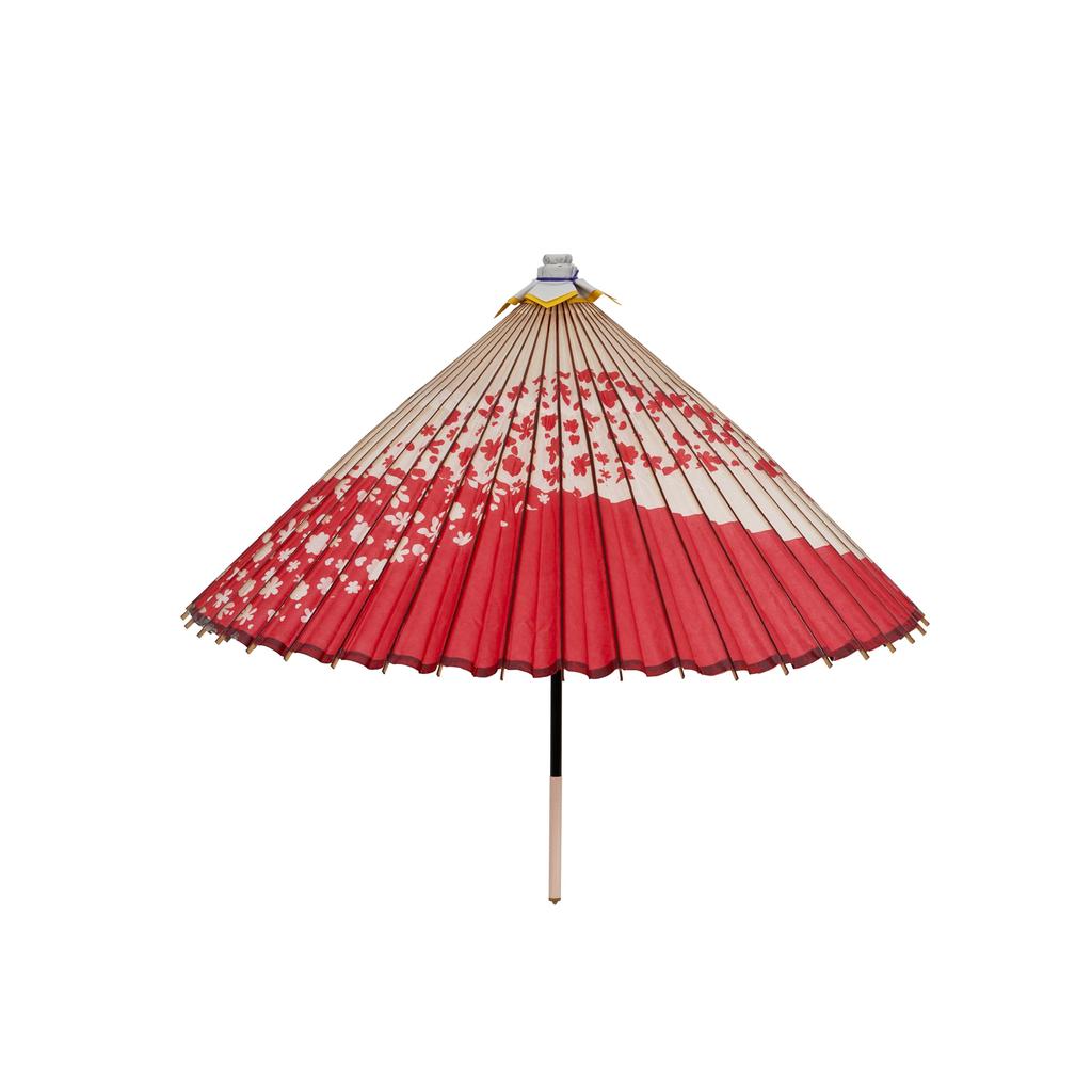 Зонт Yamamoto Bamboo Crafts Красный x (ЯМАМОТОТАКИЗАИКУЯ) Двухступенчатый змеиный глаз [Цуки-ну Сакура-рю]