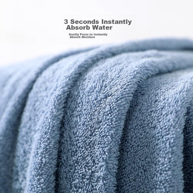 KING SHORE Bath Towel, 100% Pure Cotton, Adult Absorbent, Grade A, Large Bath Towel
